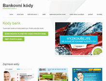 Tablet Screenshot of bankovni-kody.cz